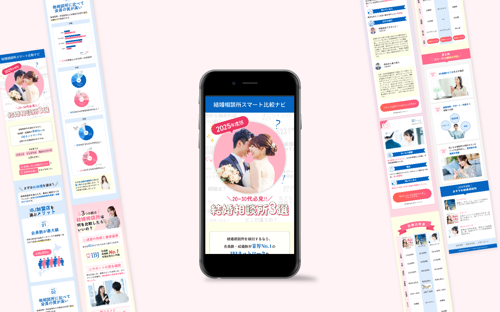 結婚相談所ランキングLPサイトの制作実績